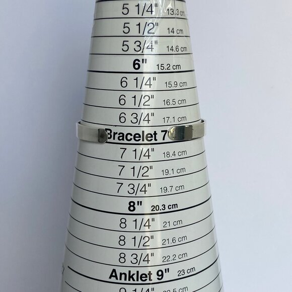 Sterling Silver 925 Stamped “Follow Your Inner Compass” Oval Cuff Bracelet 6.75" - Picture 9 of 16